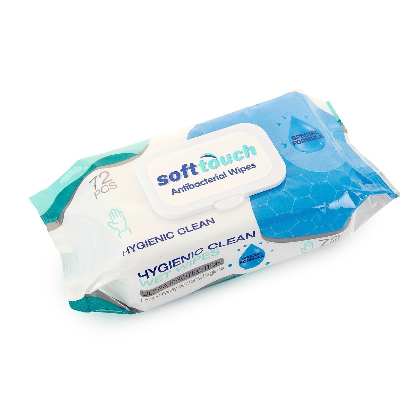 SoftTouch Antibacterial Wipes 1 Case (24 Packs of 72 wipes)