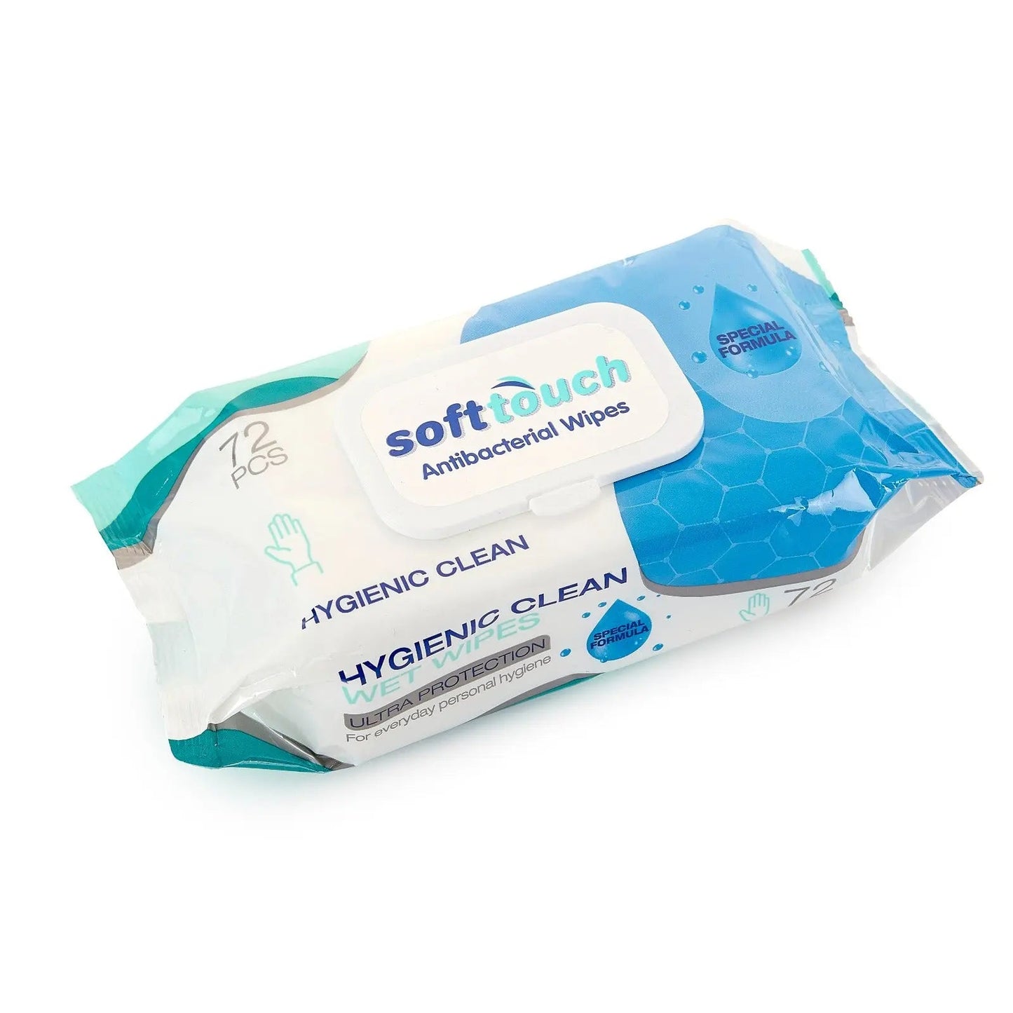 SoftTouch Antibacterial Wipes 1 Case (24 Packs of 72 wipes)