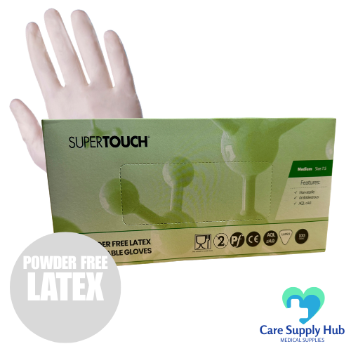 SuperTouch Powder-free Latex Gloves 1 Case (10x100)