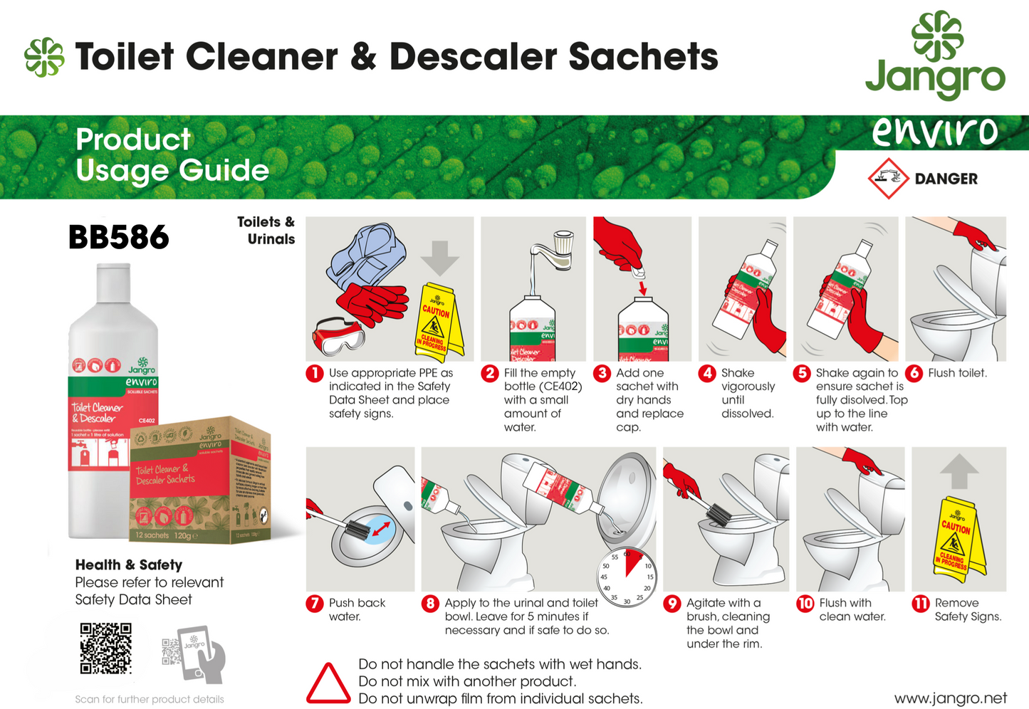 Toilet Cleaner & Descaler Sachets x 12