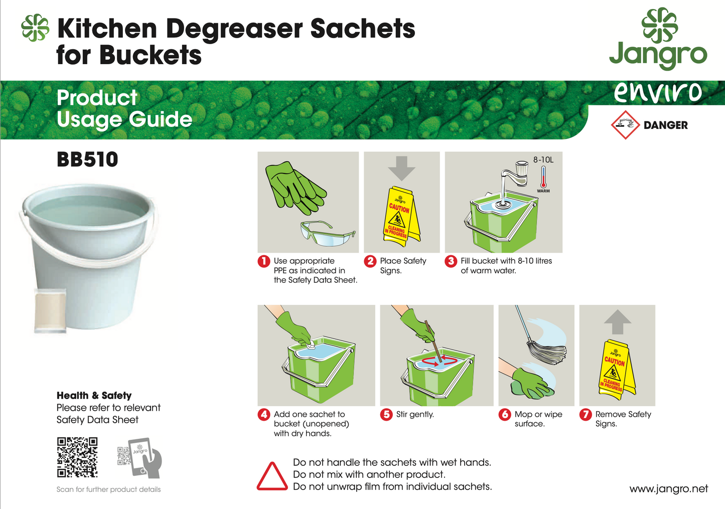 Kitchen Degreaser Sachets Bucket Fill x 100
