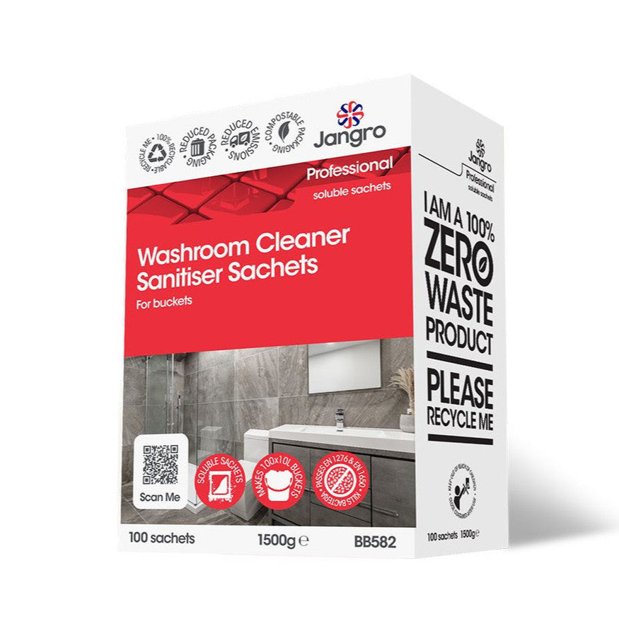 Washroom Cleaner Sanitiser Sachets Bucket Fill x 100