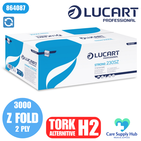 Lucart Professional Hand Towel 230SZ Z-Fold 2-Ply White (Pack of 3000)