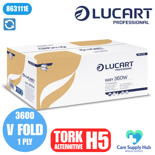 Lucart V-Fold Hand Towels - 1 ply - 3600 Pack