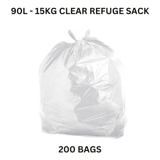 90 Ltr Clear refuge sack -15KG