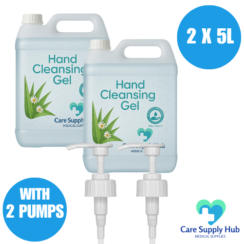 Hand Sanitiser Gel - 2 × 5L Bulk Pack with Pumps | Professional Medical Grade