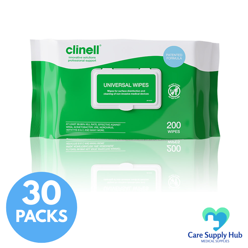 Clinell Universal Wipes - 30 PACKS BULK DEAL