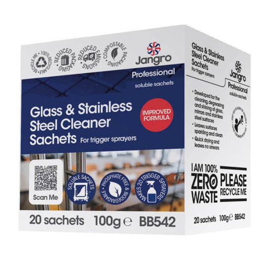 Glass & Stainless Steel Cleaner Sachets For Trigger Spray x 20