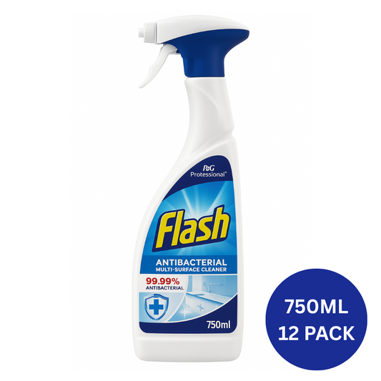 Flash Professional Disinfecting Multi Surface 4 in1 750ml Trigger Spray Bottle 12 Pack